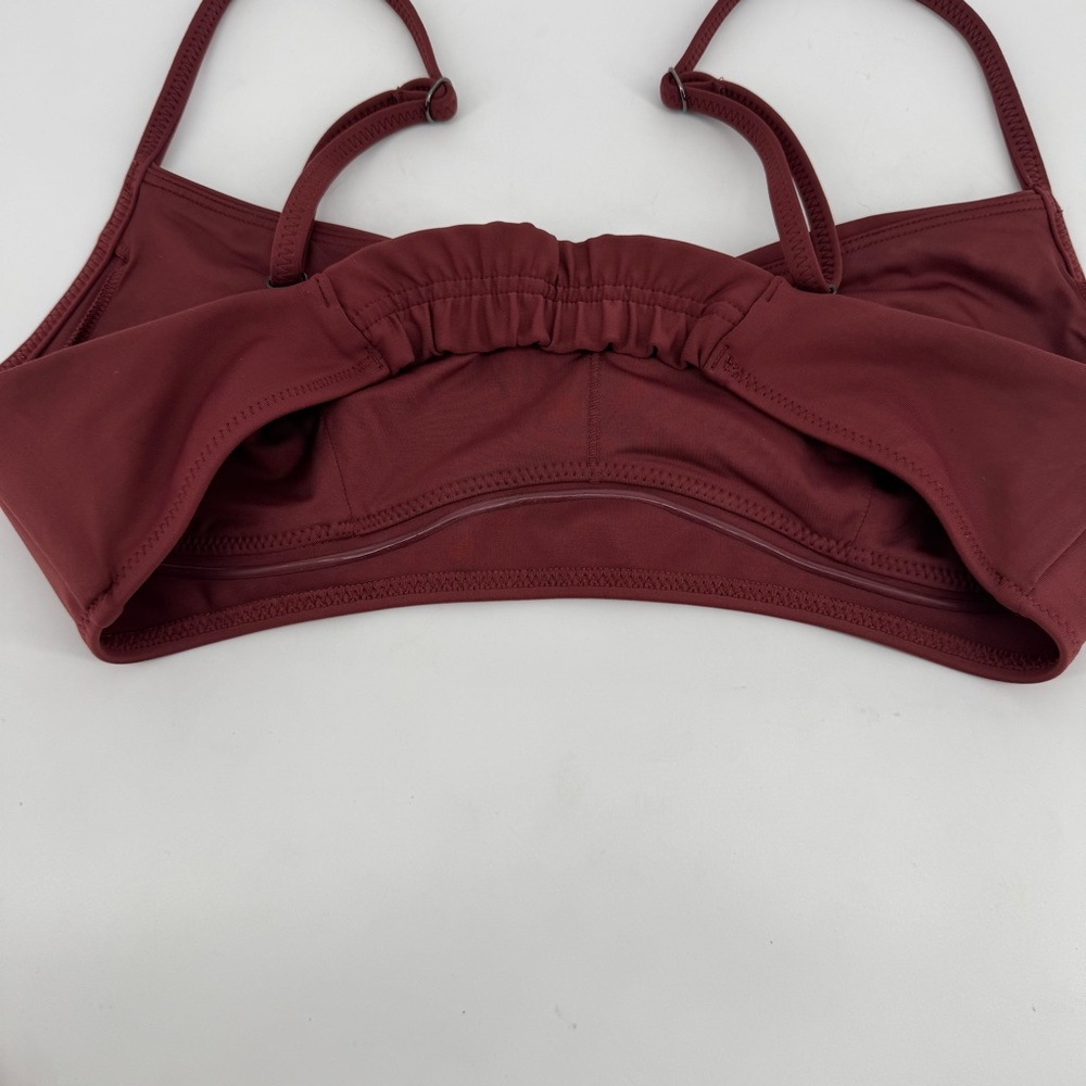 Athleta Sculpted 2-Piece Bikini Set Medium Top + High Waisted Bottoms Red Clay - Picture 6 of 9